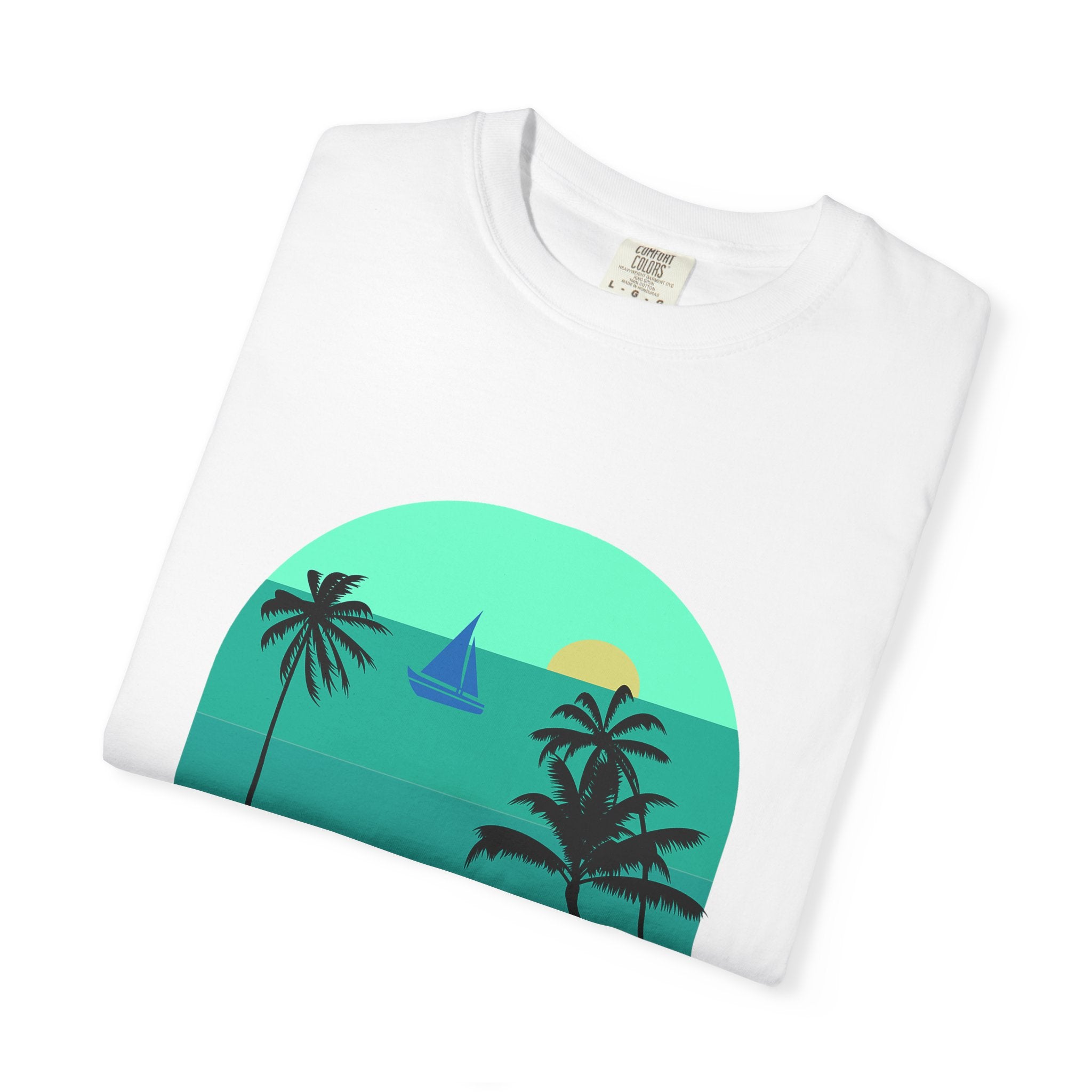 California Beach Surf T-Shirt  Retro Palm Trees & ‘SURFING’ Graphic
