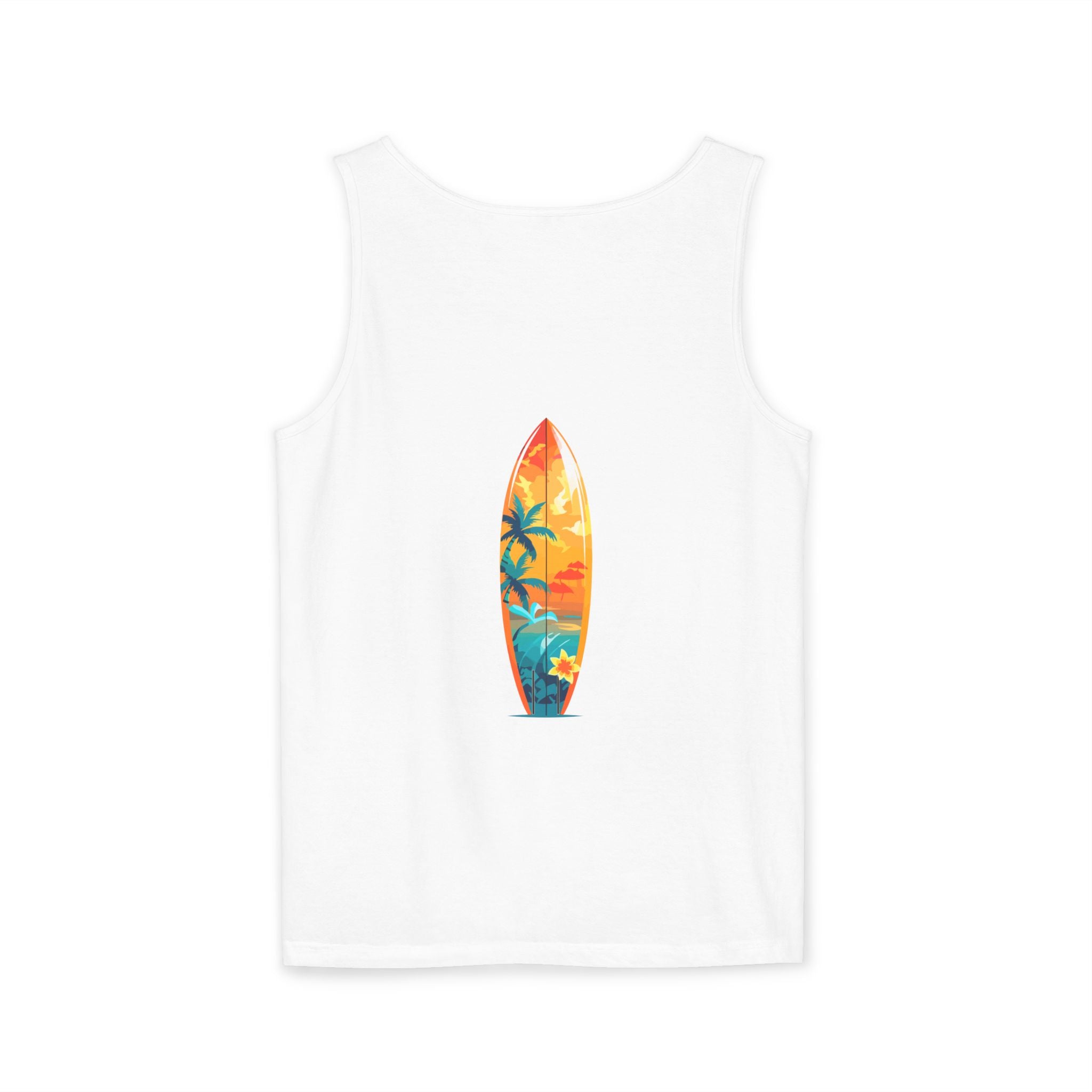 Tropical Sunset Tank Top Palm Tree Beach Graphic Tank