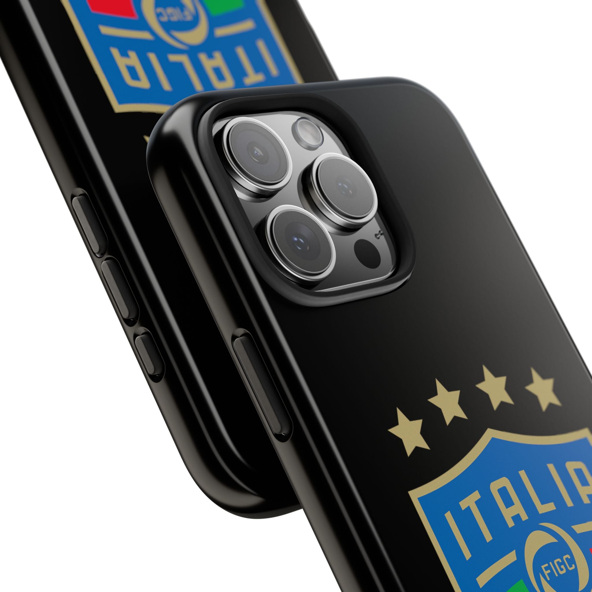 Italia Shield Tough Phone Case  Italian Flag Soccer Crest with Four Stars