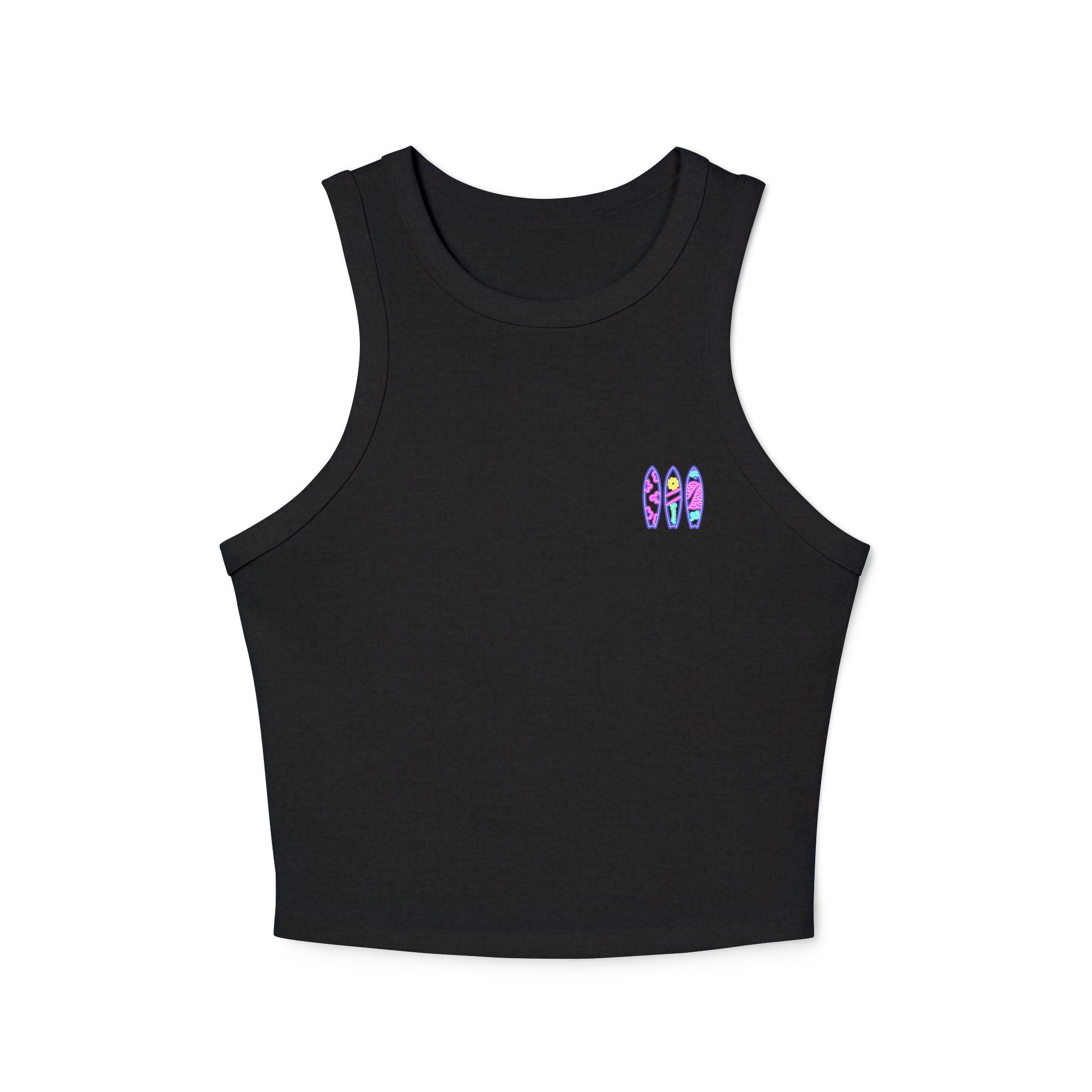 Surfboard Graphic Racer Tank Top — "Miami" Cute Beach Vibes