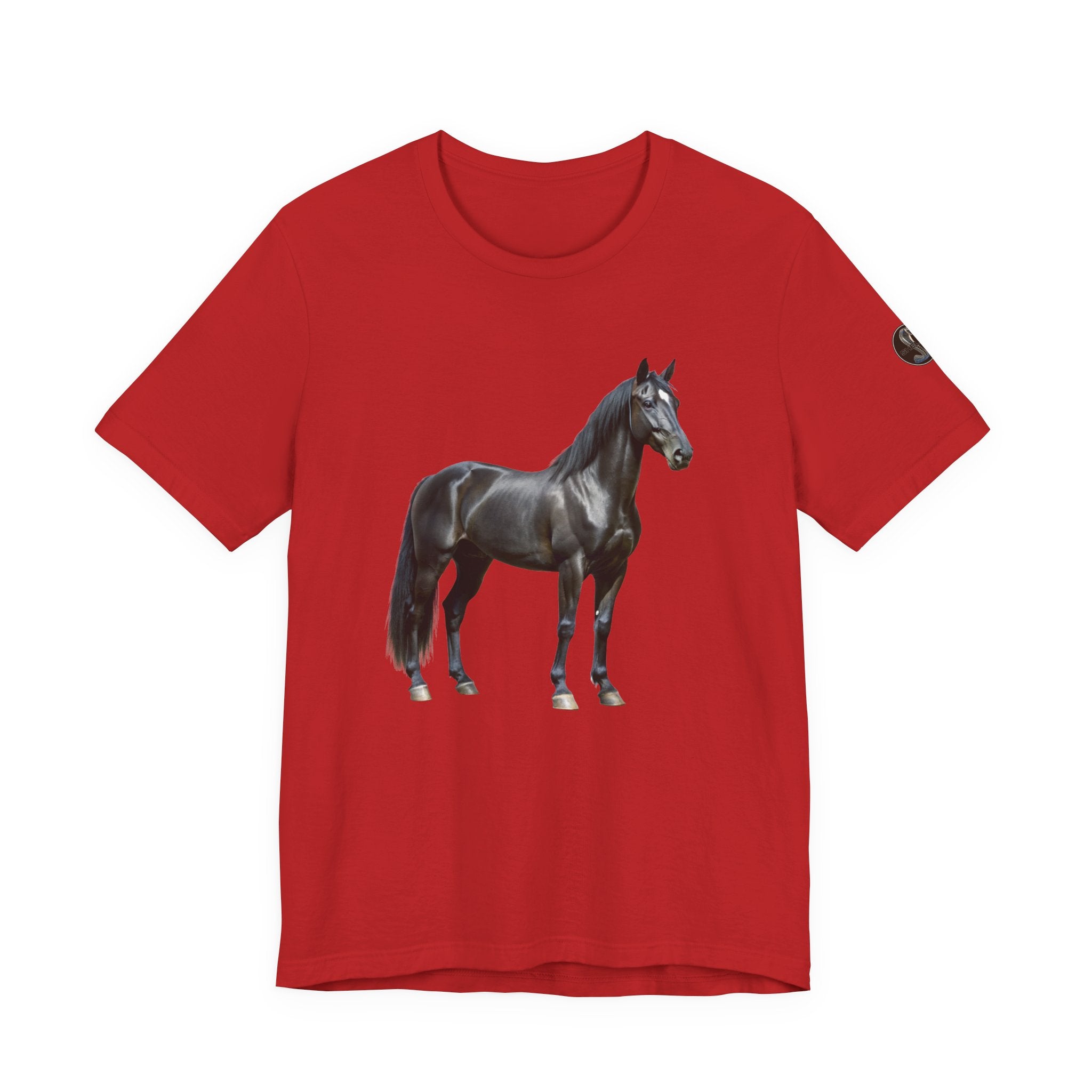 Black Mustang Horse and Classic Mustang Car Tee | Vintage Muscle Car Shirt