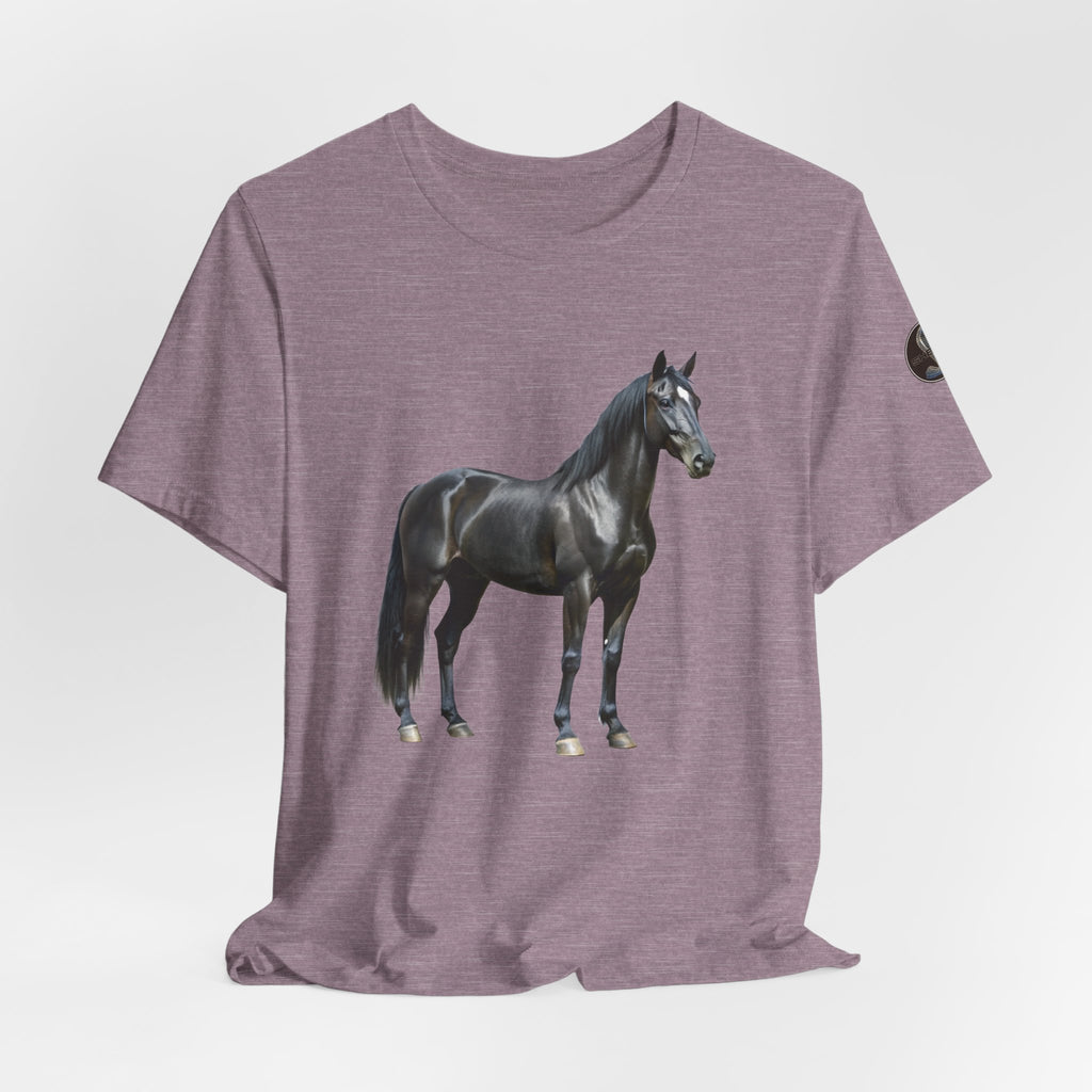 Black Mustang Horse and Classic Mustang Car Tee | Vintage Muscle Car Shirt