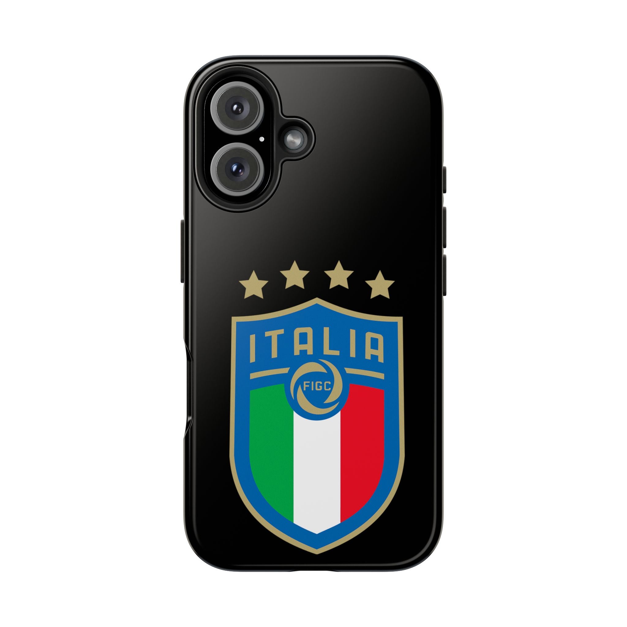 Italia Shield Tough Phone Case  Italian Flag Soccer Crest with Four Stars