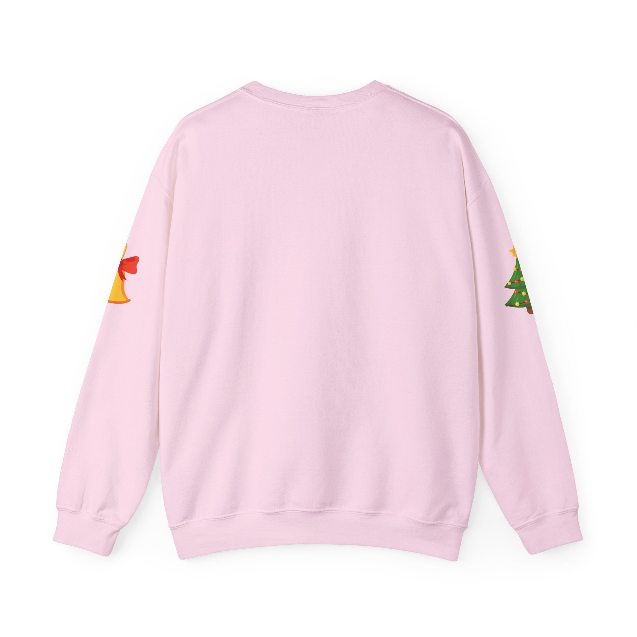 Merry Christmas script candy cane Sweatshirt | Christmas tree sleeve design