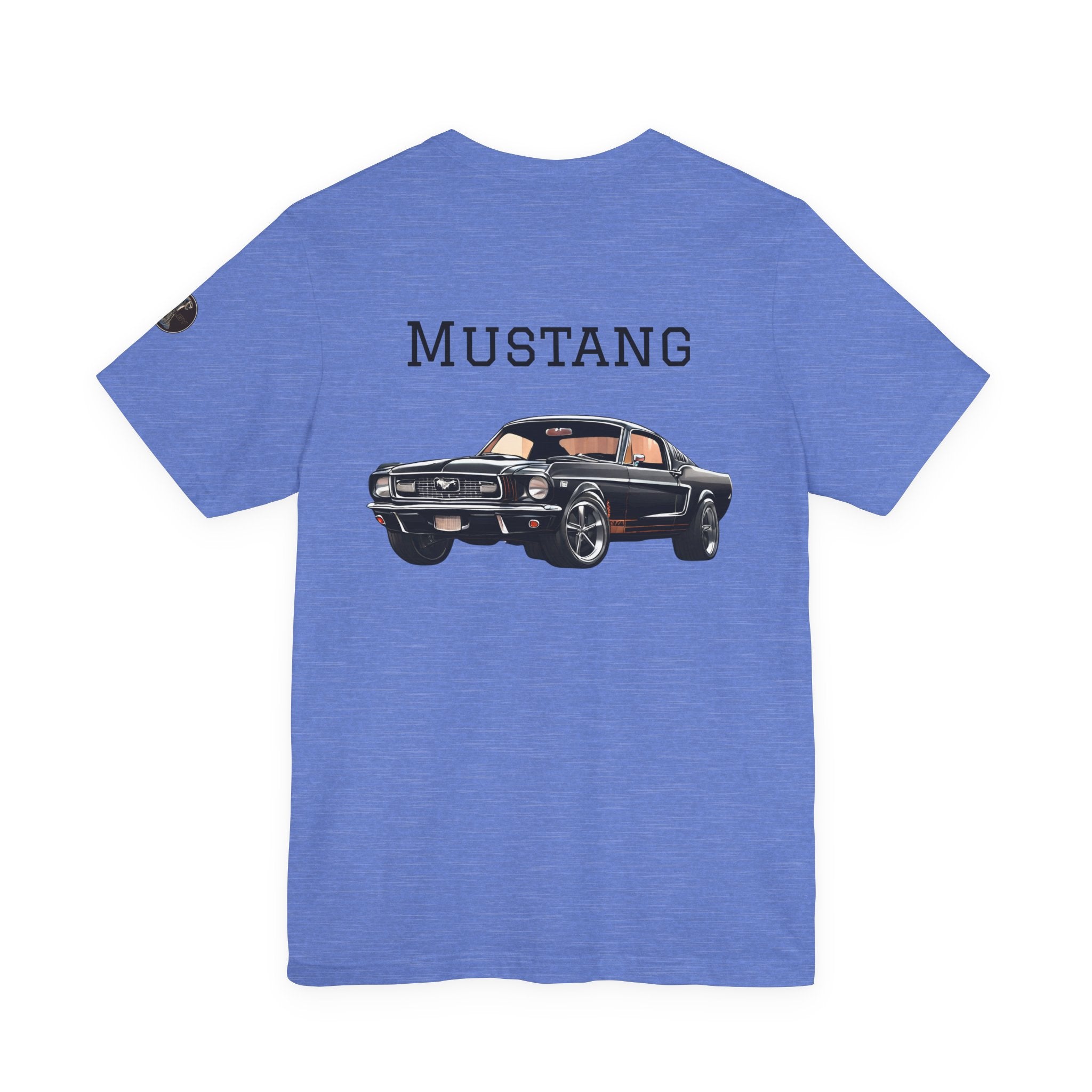 Black Mustang Horse and Classic Mustang Car Tee | Vintage Muscle Car Shirt