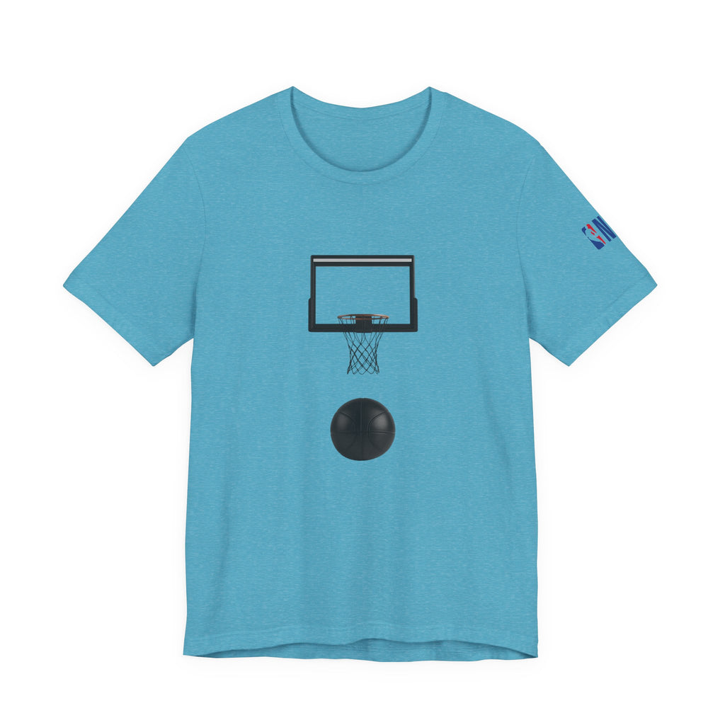 Basketball Silhouette Tee Hoop and Dunk Action