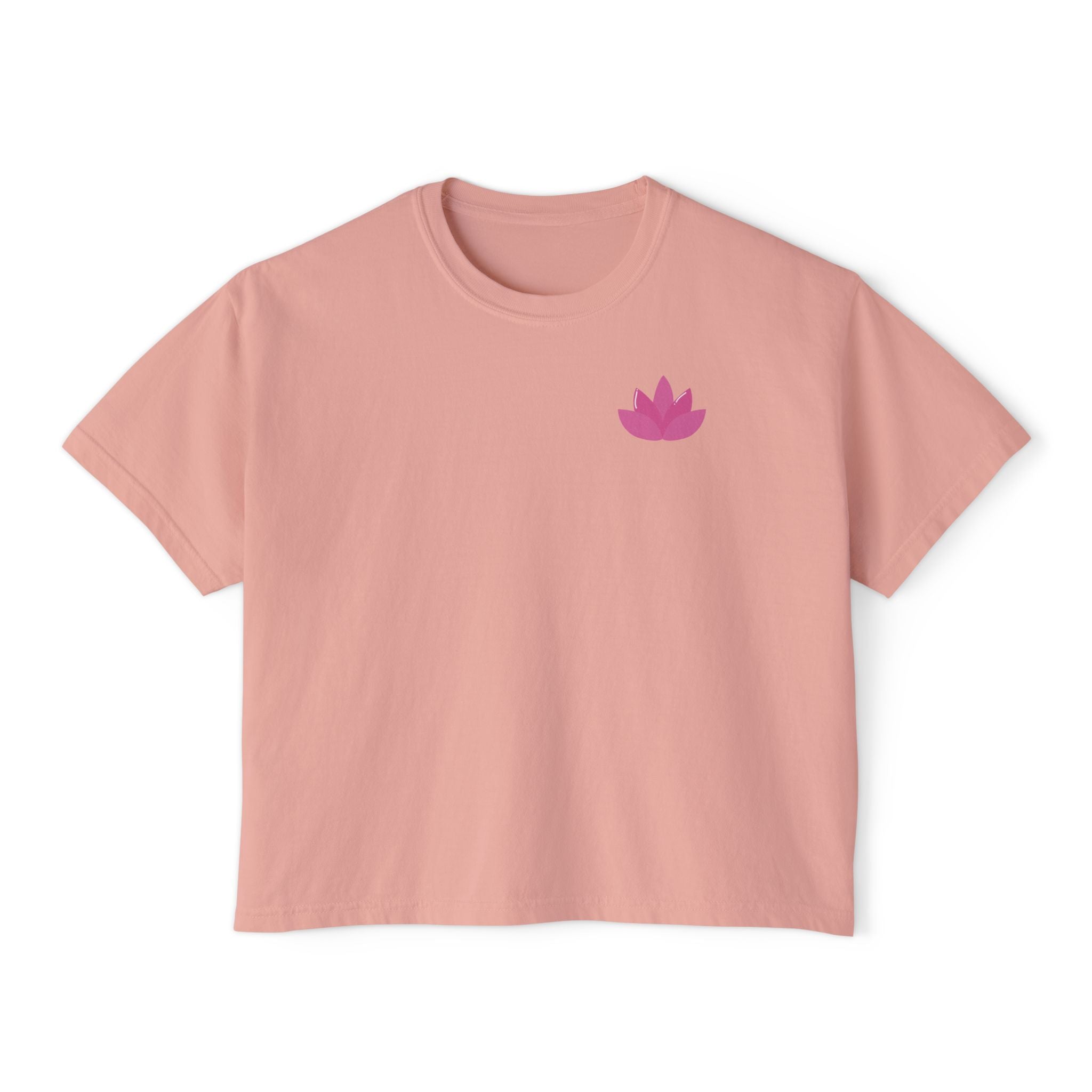 Yoga Time Women's Boxy Tee  Cute Lotus & Yoga Poses Graphic Shirt