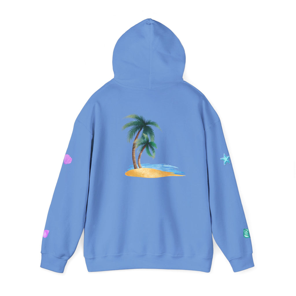 California Palm Tree Hoodie | Beach Island Graphic, Sleeve Icons