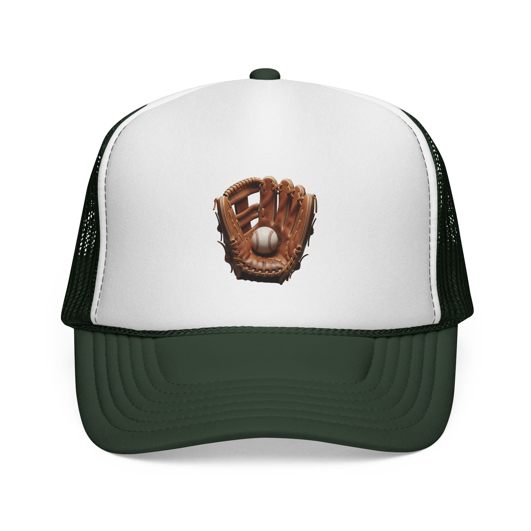 Baseball Glove Trucker Cap  Vintage Glove & Ball Mesh Hat
