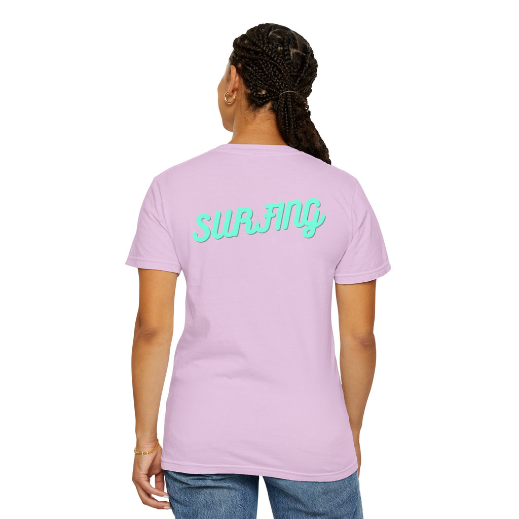 California Beach Surf T-Shirt  Retro Palm Trees & ‘SURFING’ Graphic