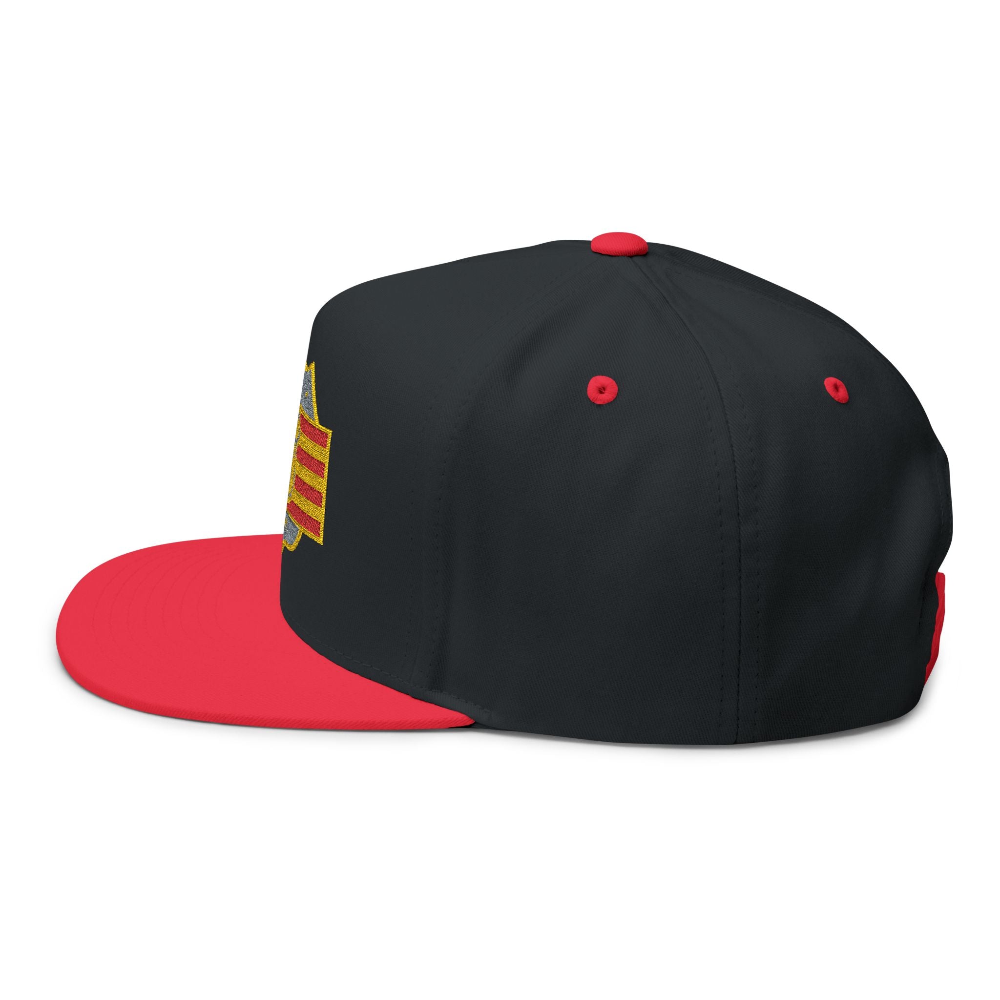American Flag Route 66 Embroidered Flat Bill Cap