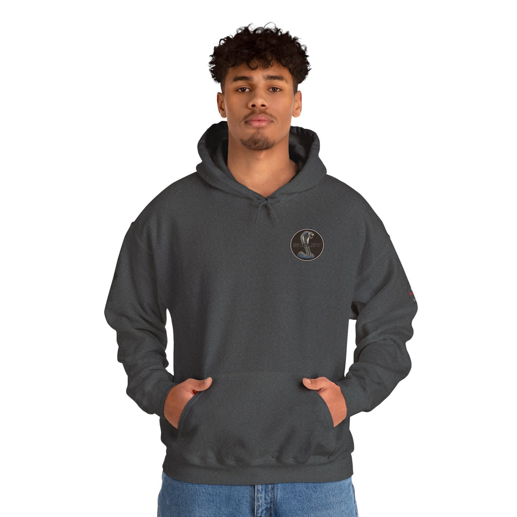 Classic Mustang Hoodie  Vintage Blue Pony Car Pullover