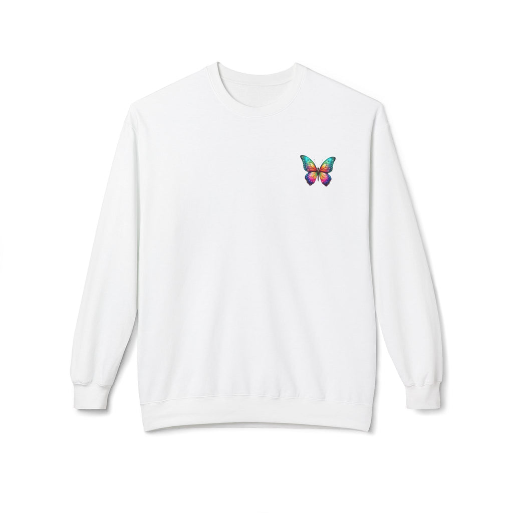 Rainbow Butterfly Sweatshirt | Colorful Monarch Wing Graphic