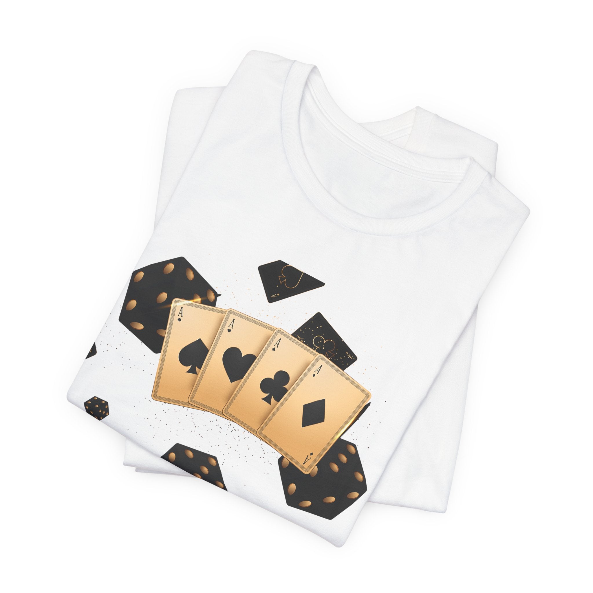 Gold Playing Cards tee Poker Card Suit Design