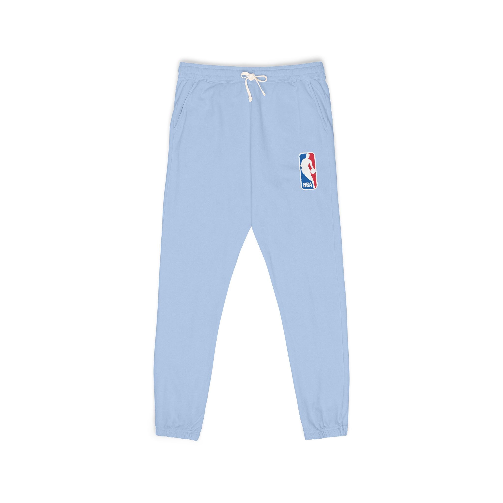 Basketball Logo Sweatpants Fleece Joggers, Garment-Dyed