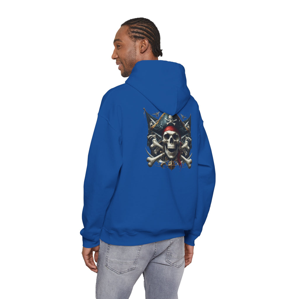 Pirate Skull Anchor Hoodie  Nautical Skull & Crossbones Pullover
