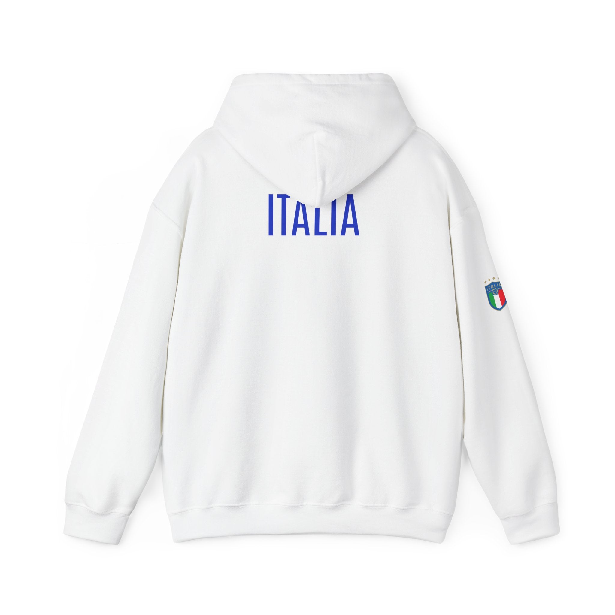 Italia Crest Hoodie Italian Flag Soccer Pullover