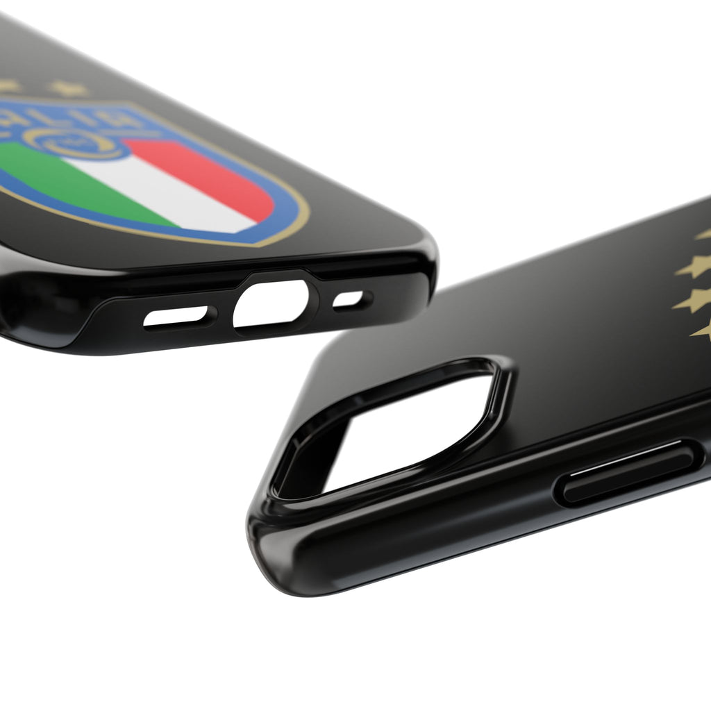 Italia Shield Tough Phone Case  Italian Flag Soccer Crest with Four Stars