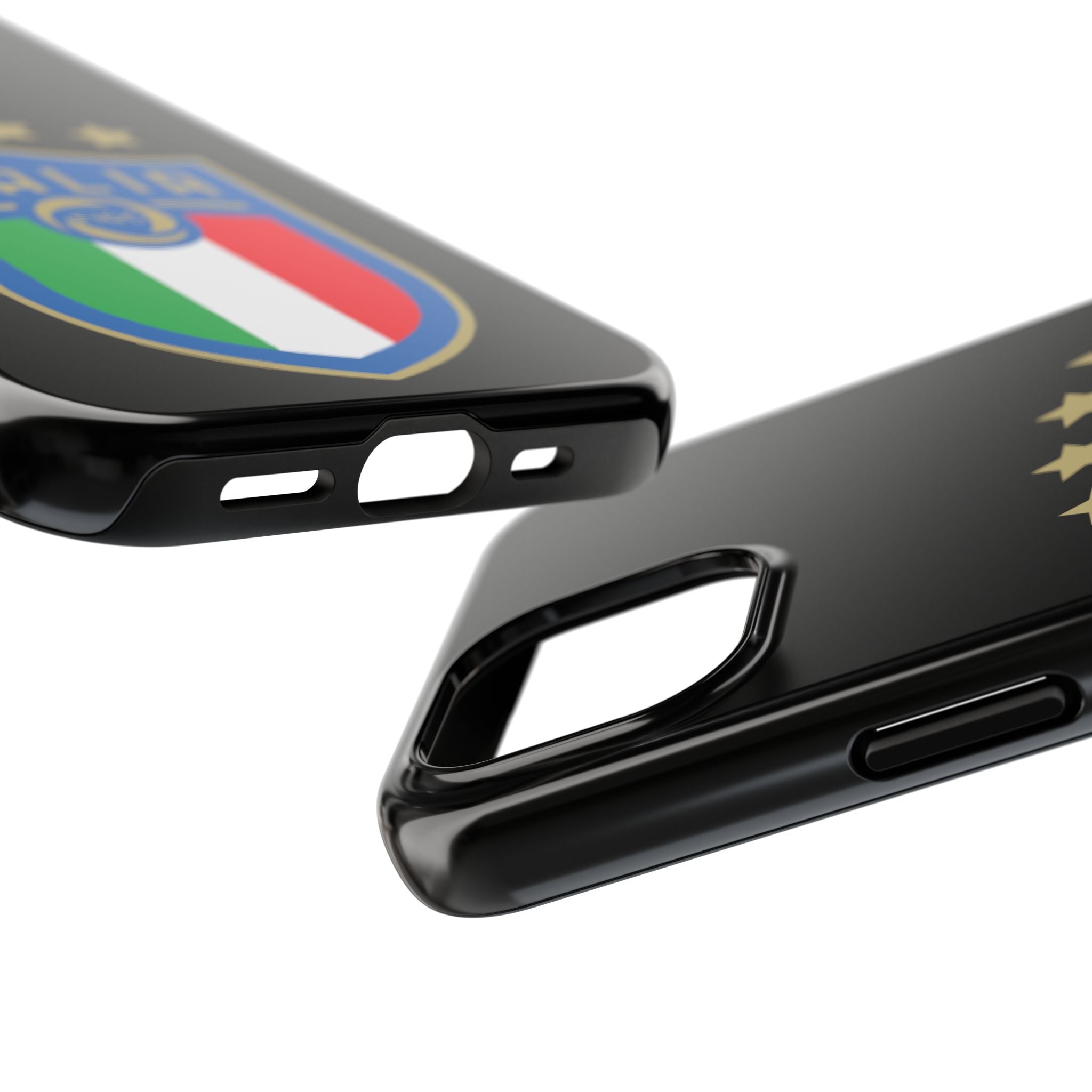 Italia Shield Tough Phone Case  Italian Flag Soccer Crest with Four Stars