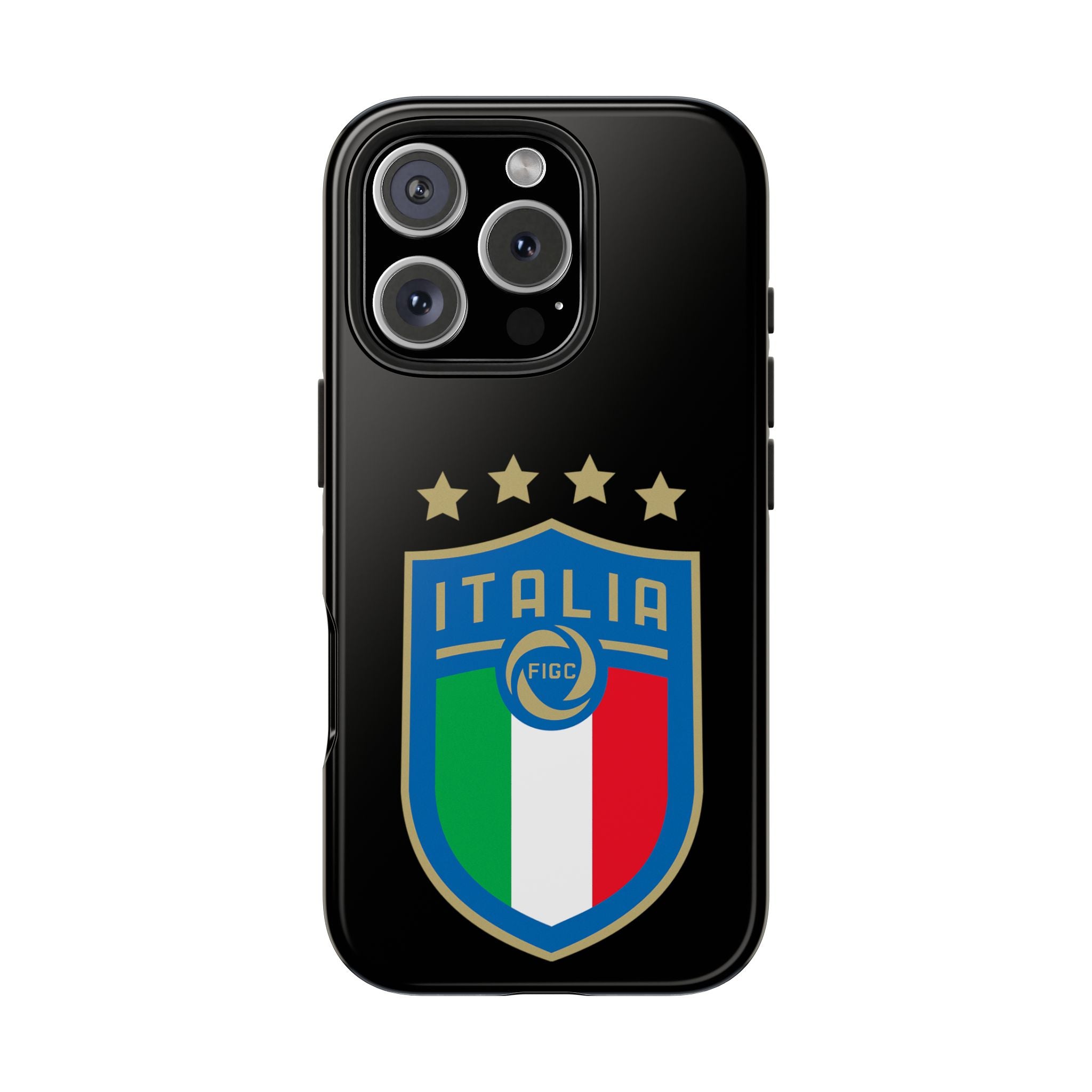 Italia Shield Tough Phone Case  Italian Flag Soccer Crest with Four Stars