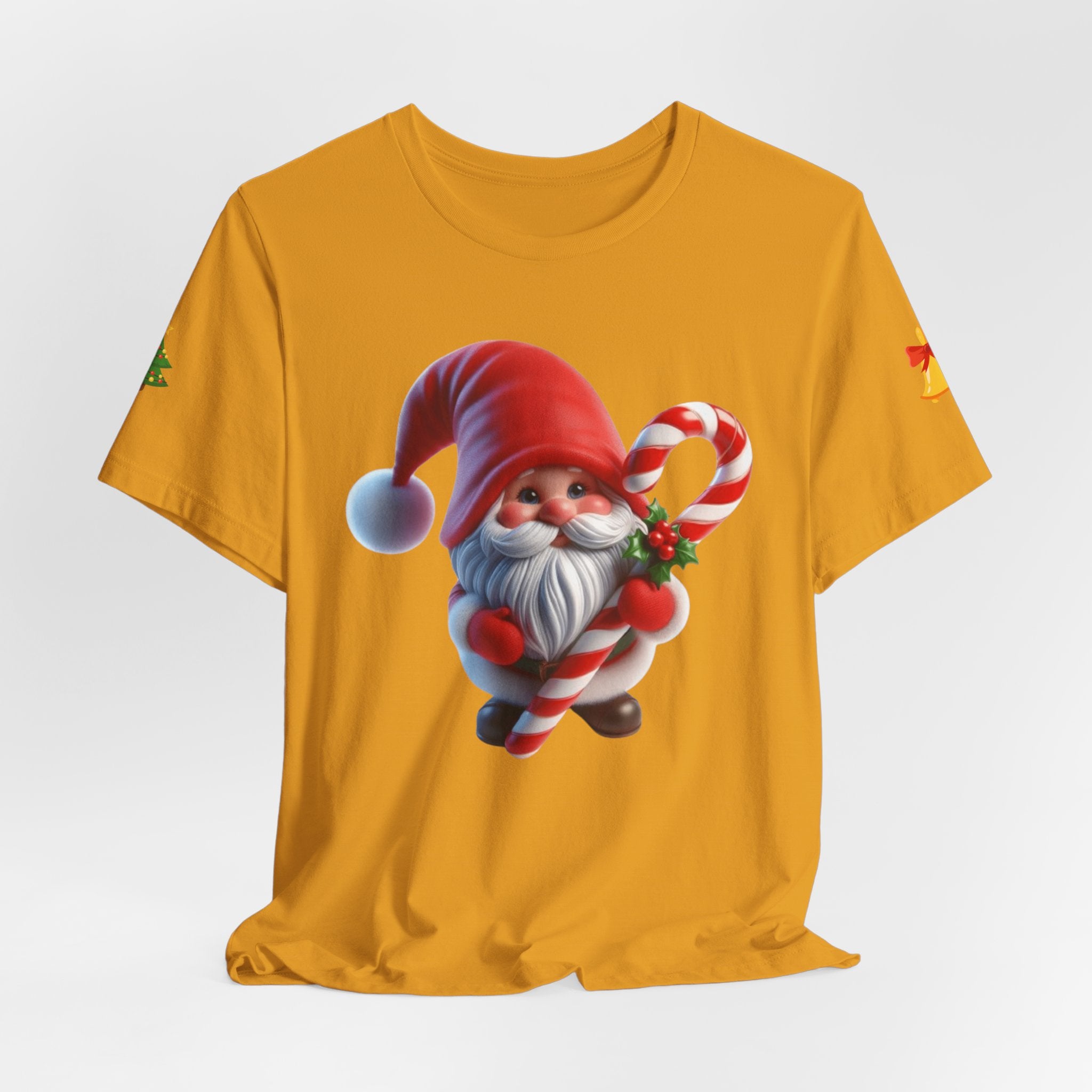 Candy Cane Gnome T-Shirt Christmas Santa Elf Tee