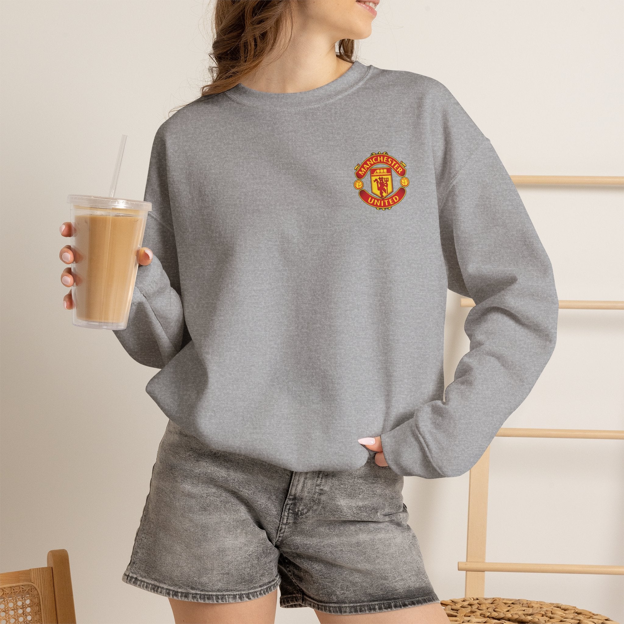 Crewneck Sweatshirt — Manchester United FC Logo Pullover