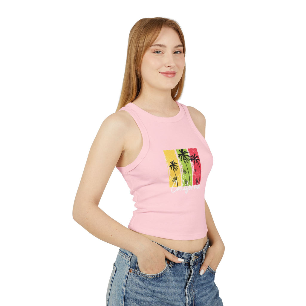 California Surf Van Racer Tank Top Retro Beach Graphic
