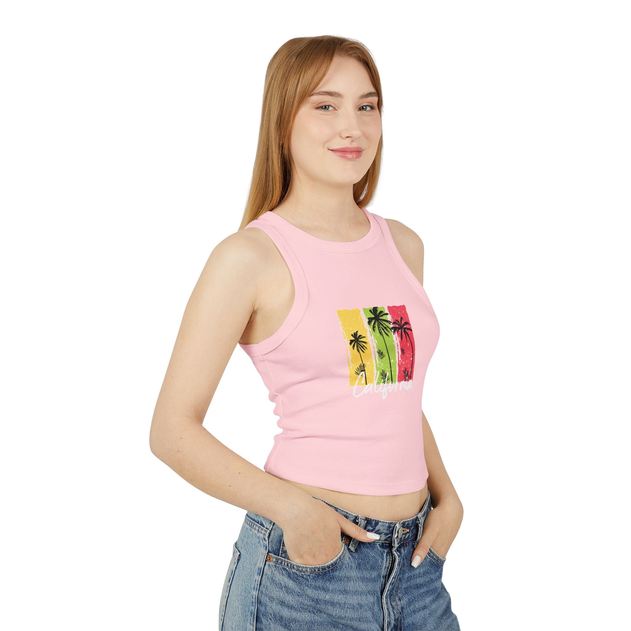 California Surf Van Racer Tank Top Retro Beach Graphic