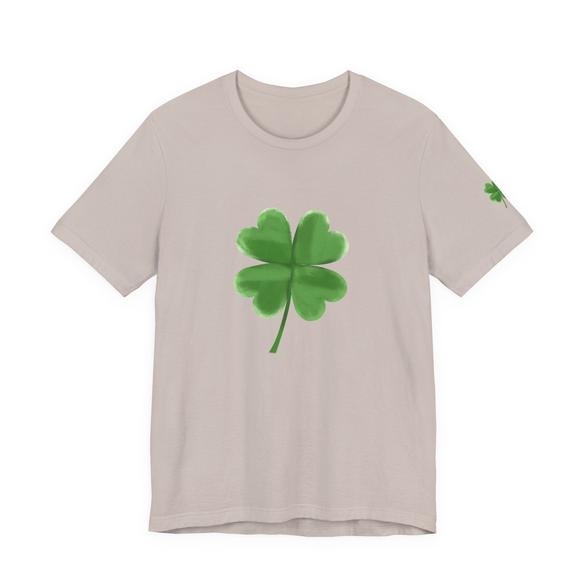 Green Four-Leaf Clover T-Shirt  Lucky Shamrock Tee
