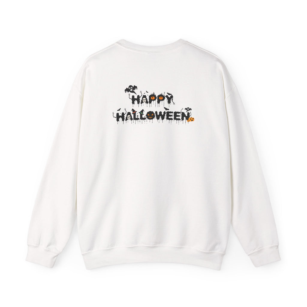 Halloween Pumpkin Crewneck Sweatshirt — "Happy Halloween" Graphic