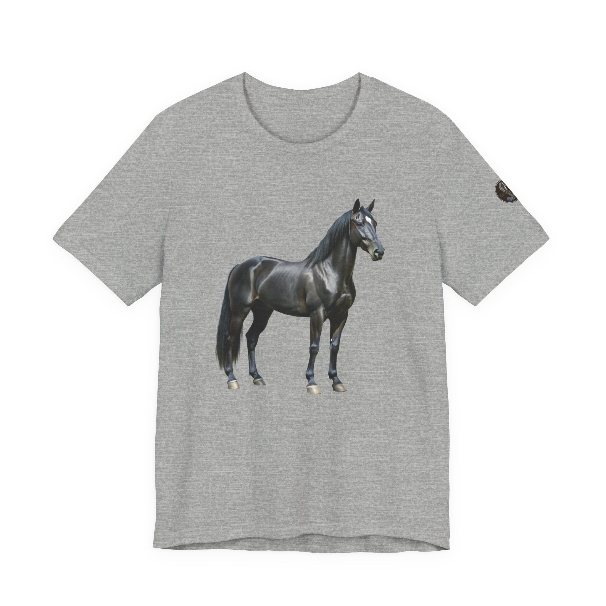 Black Mustang Horse and Classic Mustang Car Tee | Vintage Muscle Car Shirt
