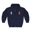 Distressed NBA Logo Hoodie | Full Zip Hooded Sweatshirt