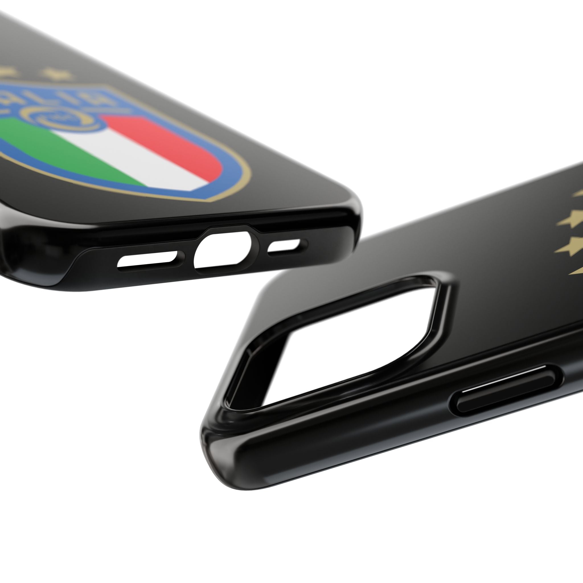 Italia Shield Tough Phone Case  Italian Flag Soccer Crest with Four Stars