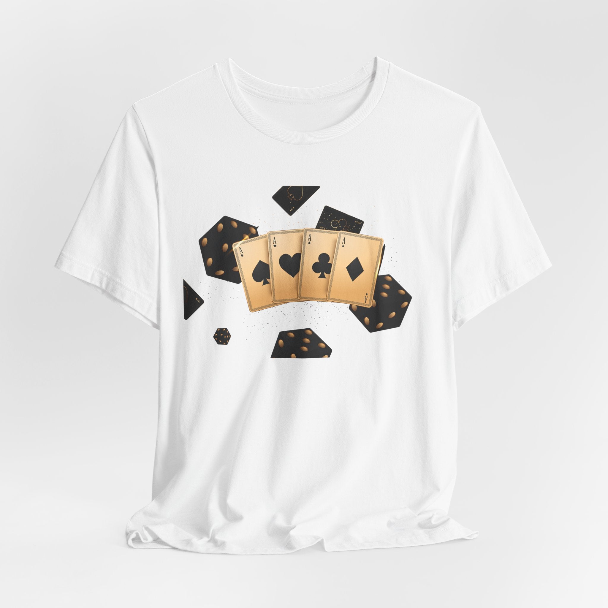 Gold Playing Cards tee Poker Card Suit Design