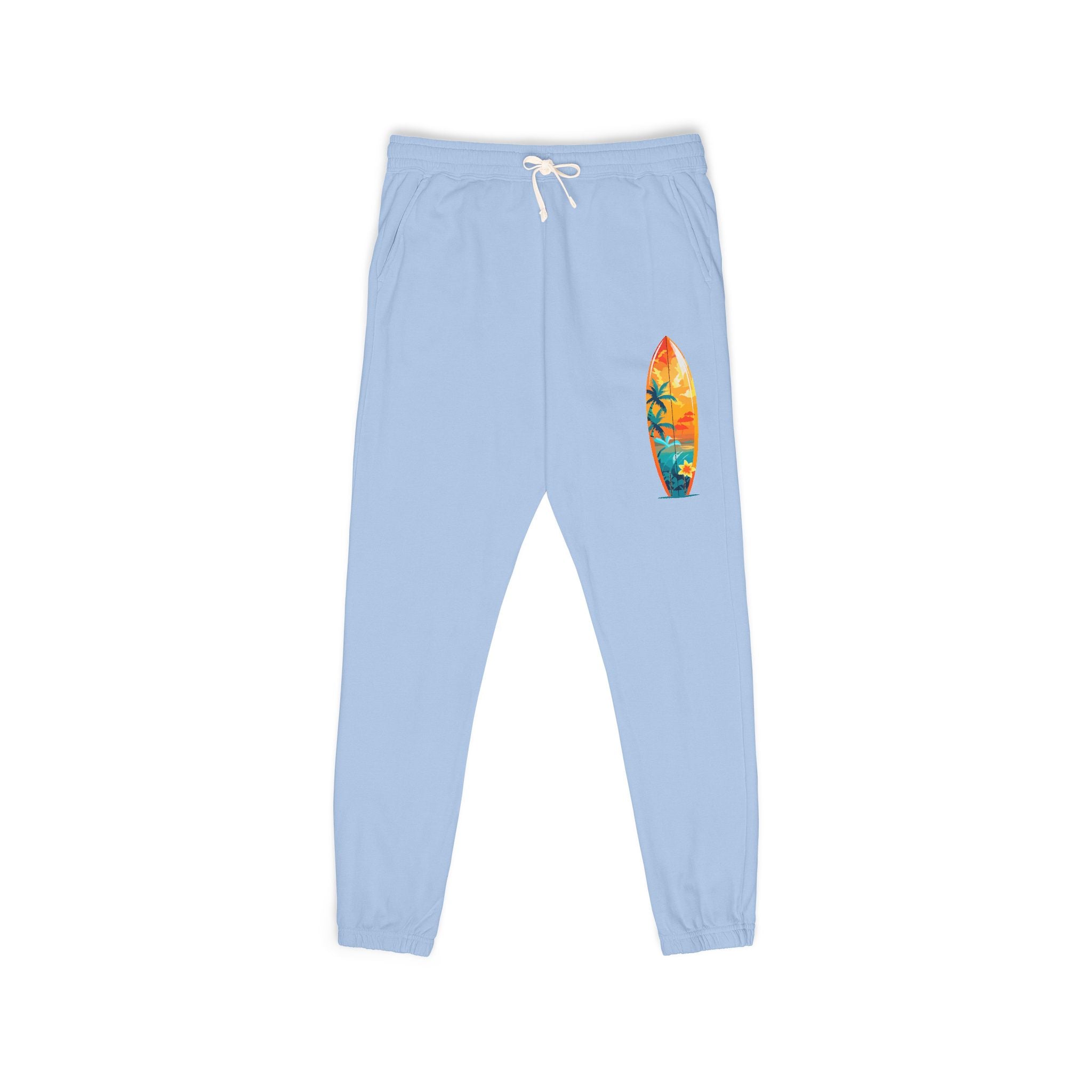 Surfboard Sunset Sweatpants Surf Graphic Fleece Joggers