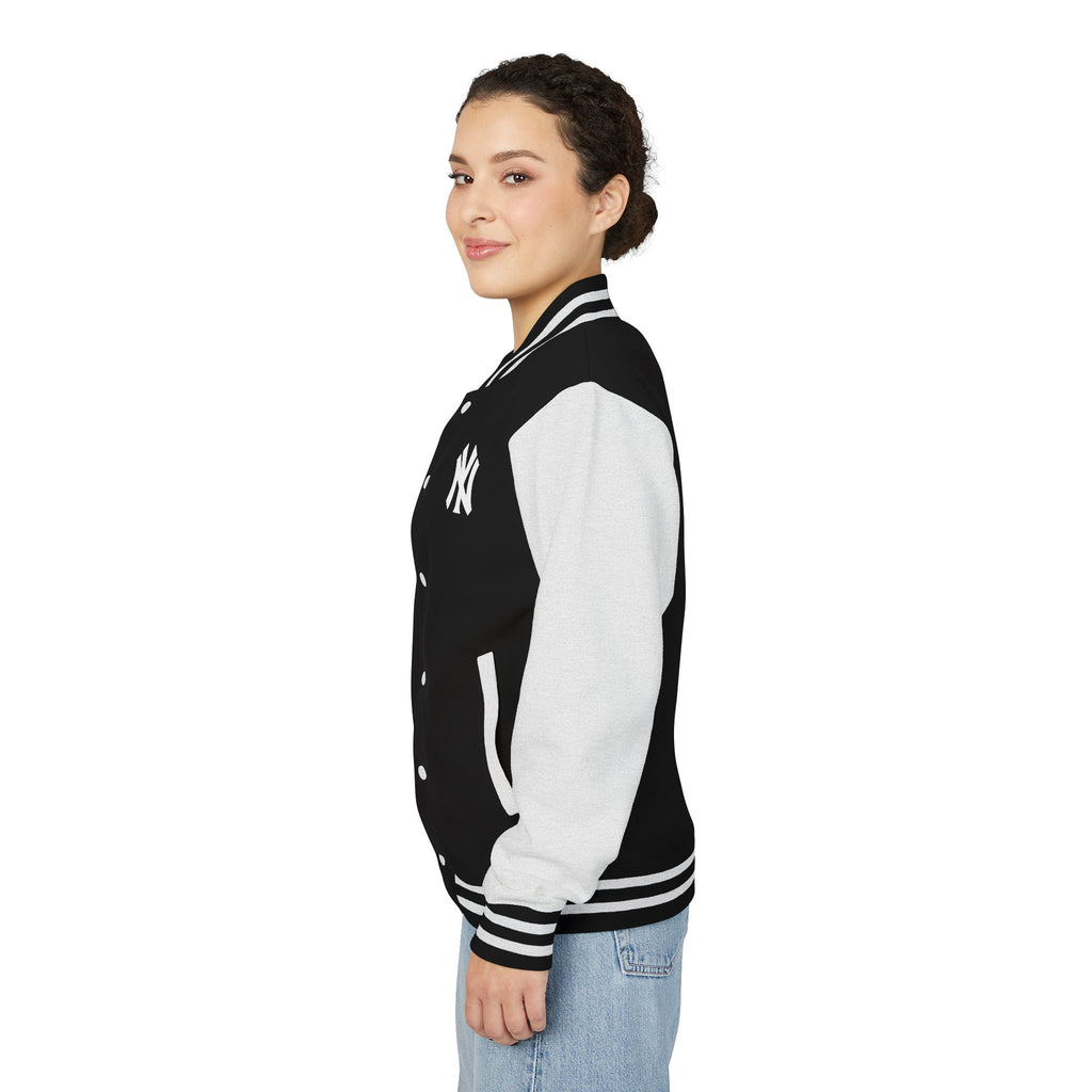 New York Letterman Jacket Varsity Style Red & White Baseball Jacket