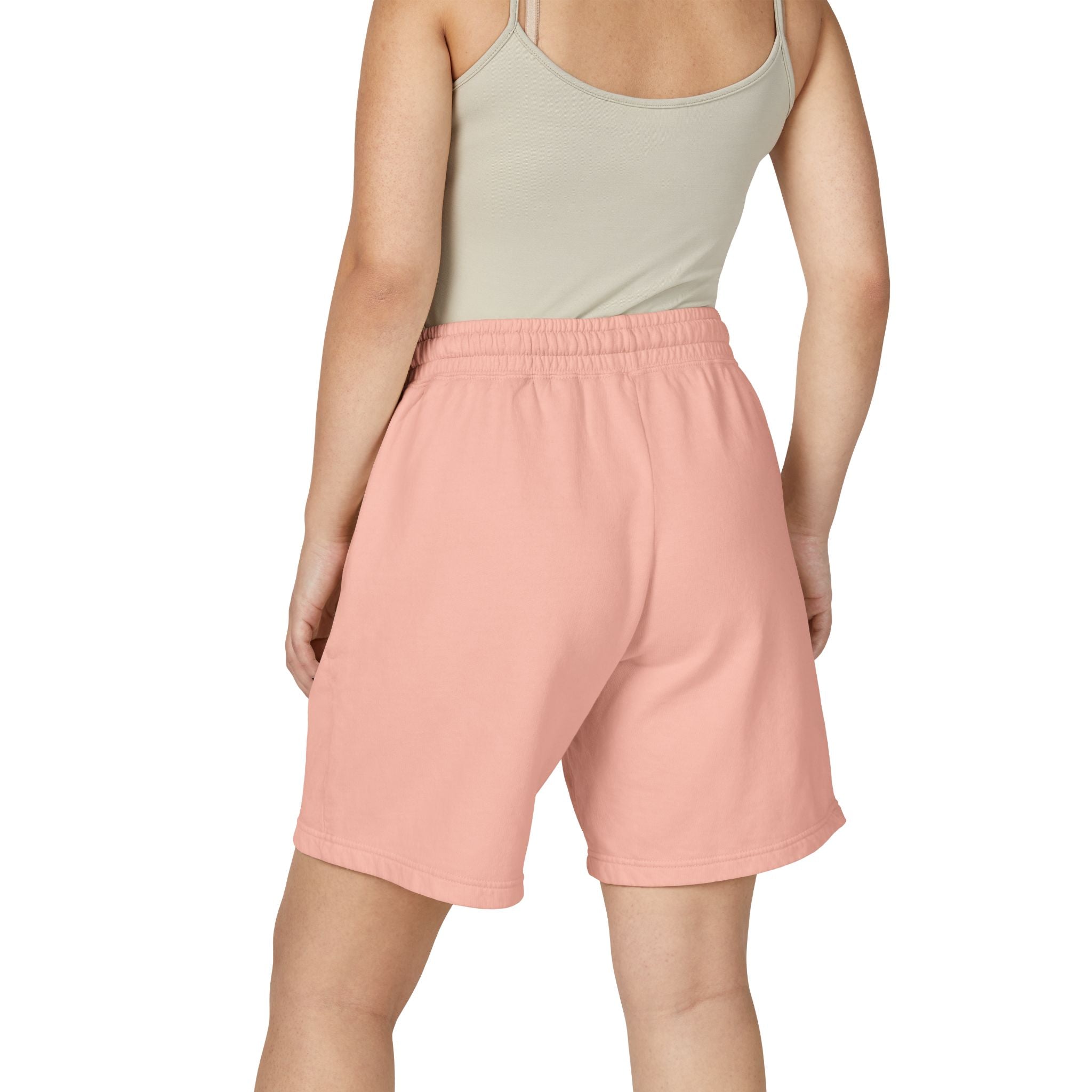 Fleece Sweat Shorts  Cream Lightweight Lounge Shorts with Purple NY Logo