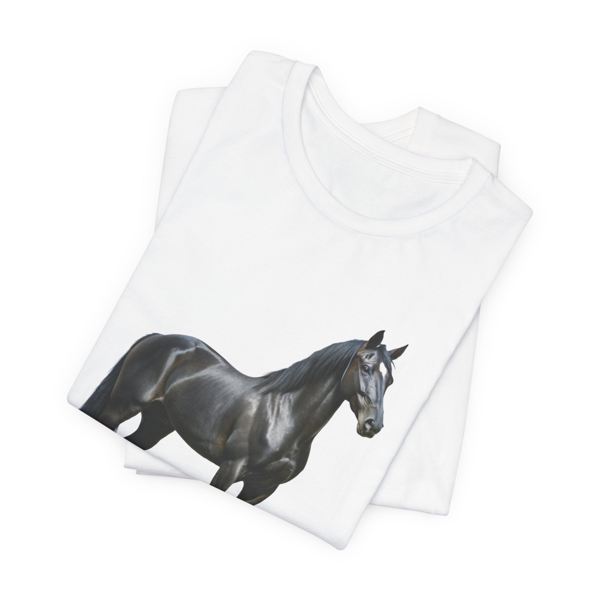 Black Mustang Horse and Classic Mustang Car Tee | Vintage Muscle Car Shirt