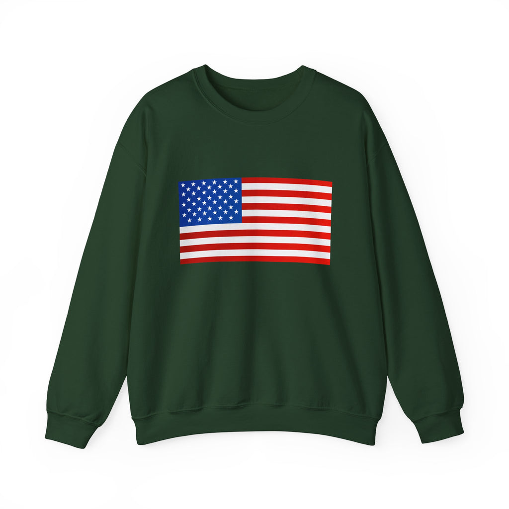 American Flag Sweatshirt | USA Stars Stripes Patriotic Crewneck