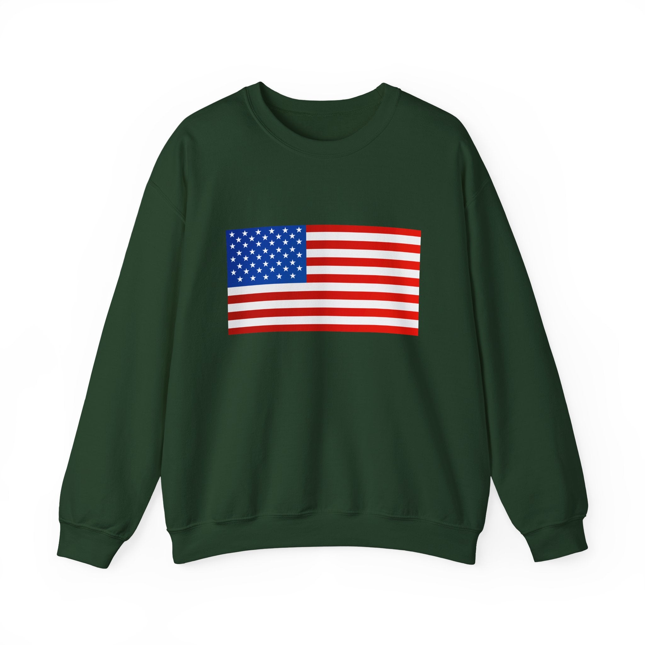American Flag Sweatshirt | USA Stars Stripes Patriotic Crewneck