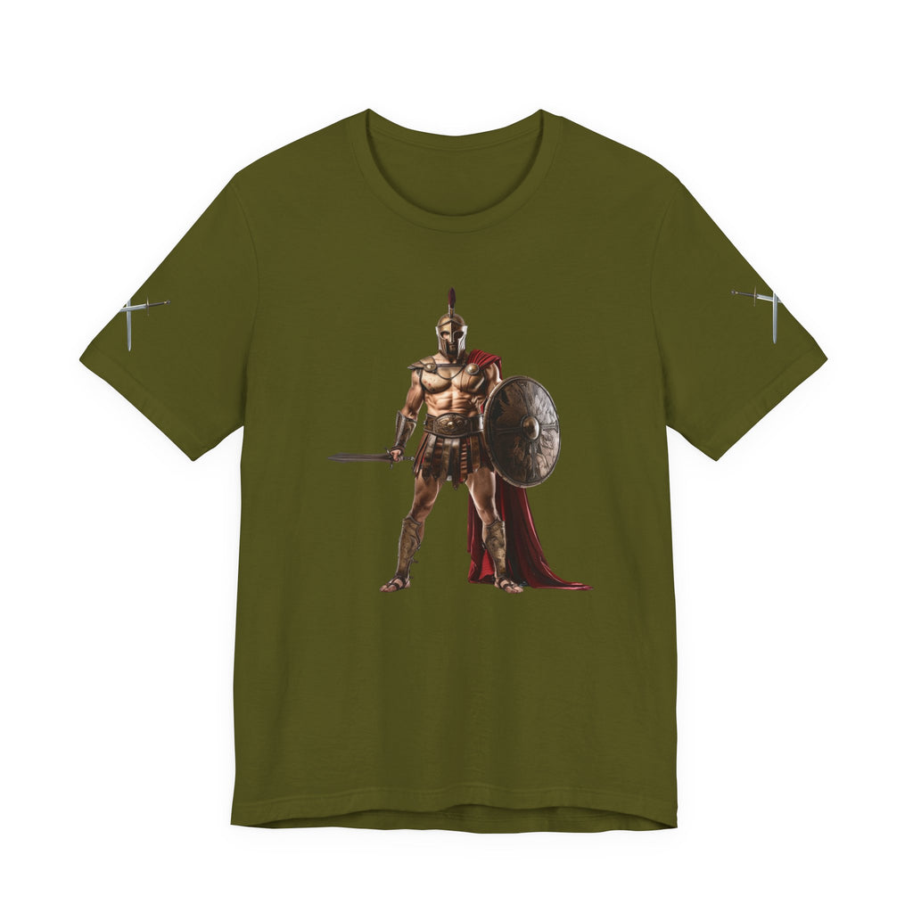Spartan Warrior Graphic Tee  Ancient Soldier T-Shirt