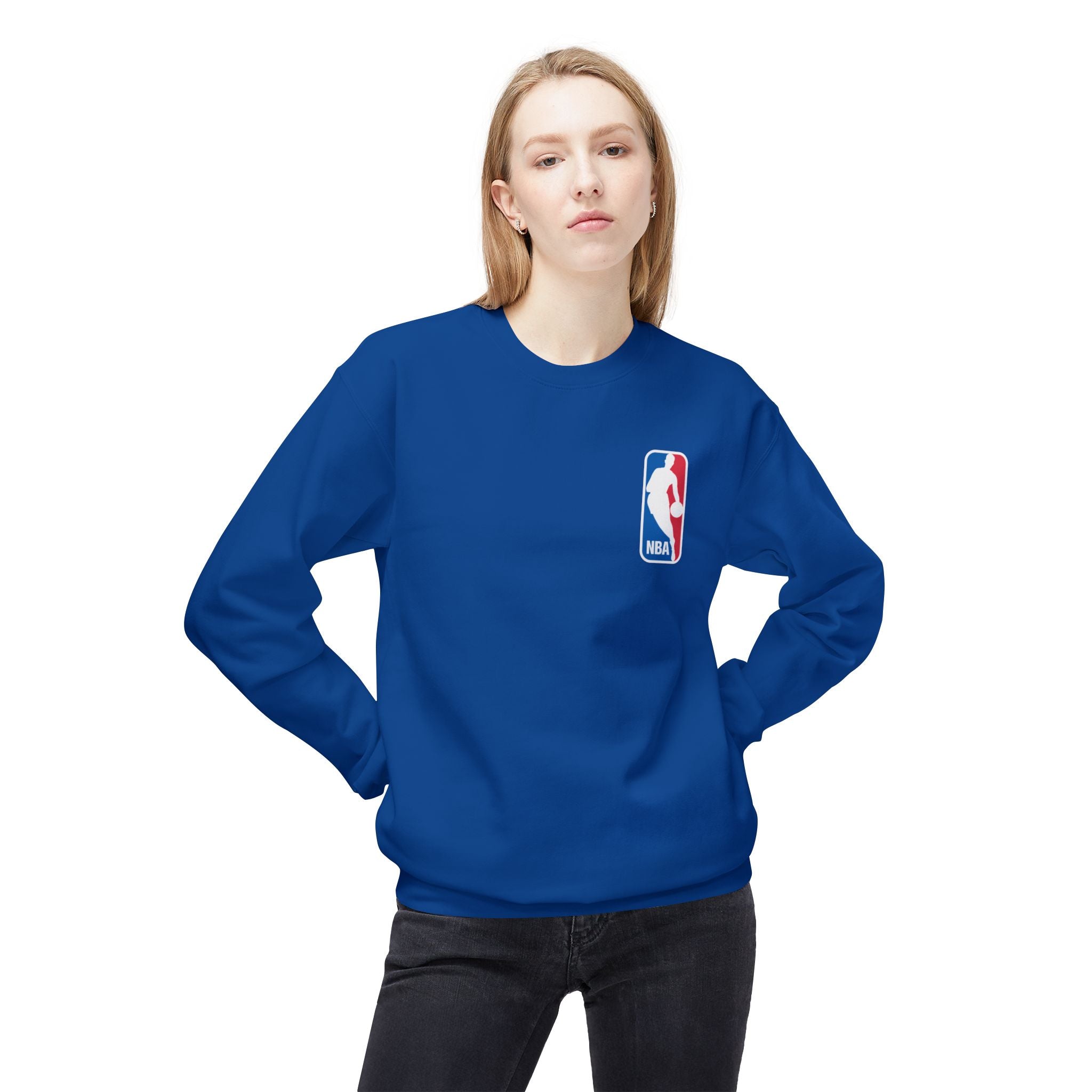 NBA Logo Sweatshirt | Basketball Logo Crewneck, Athletic Fan Apparel
