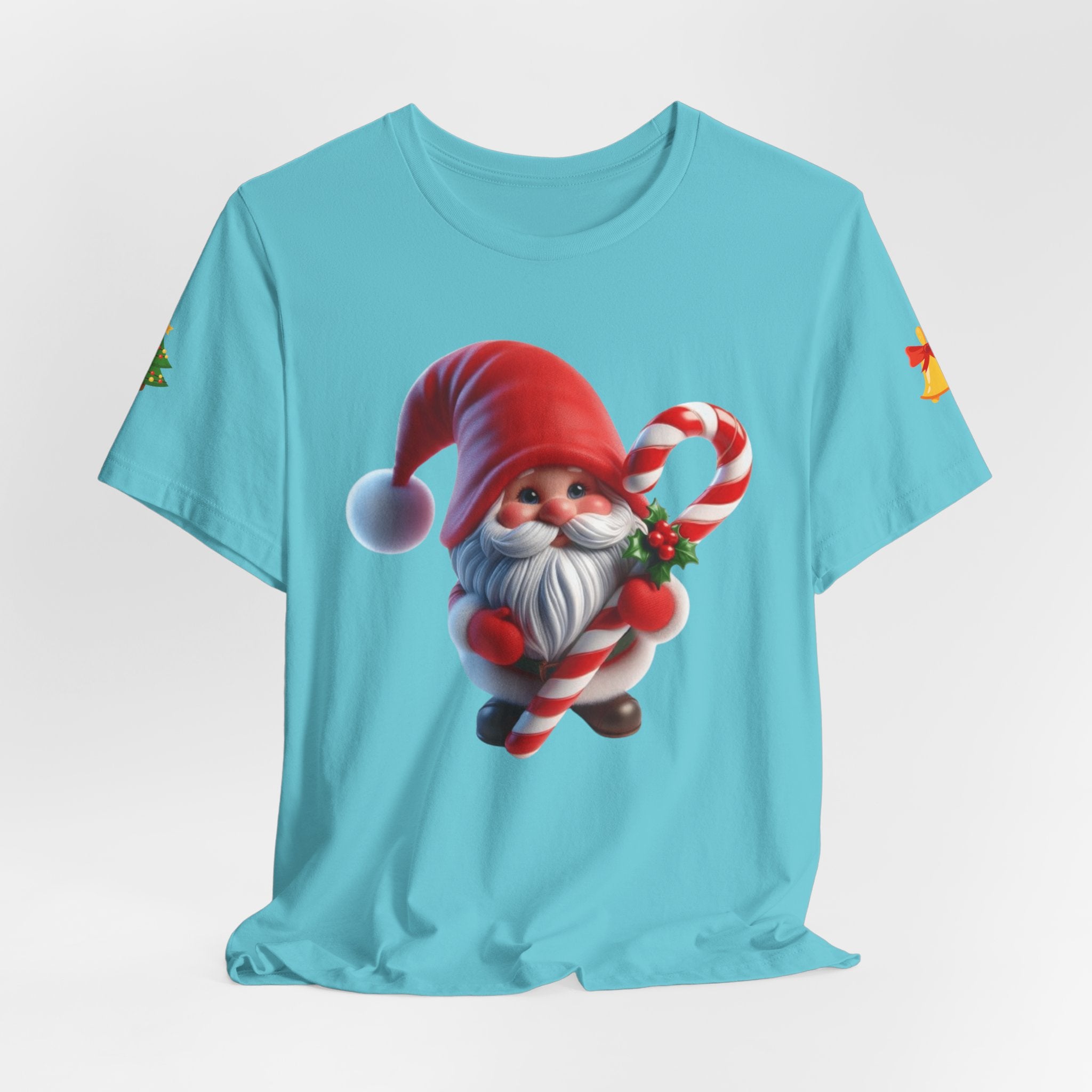 Candy Cane Gnome T-Shirt Christmas Santa Elf Tee