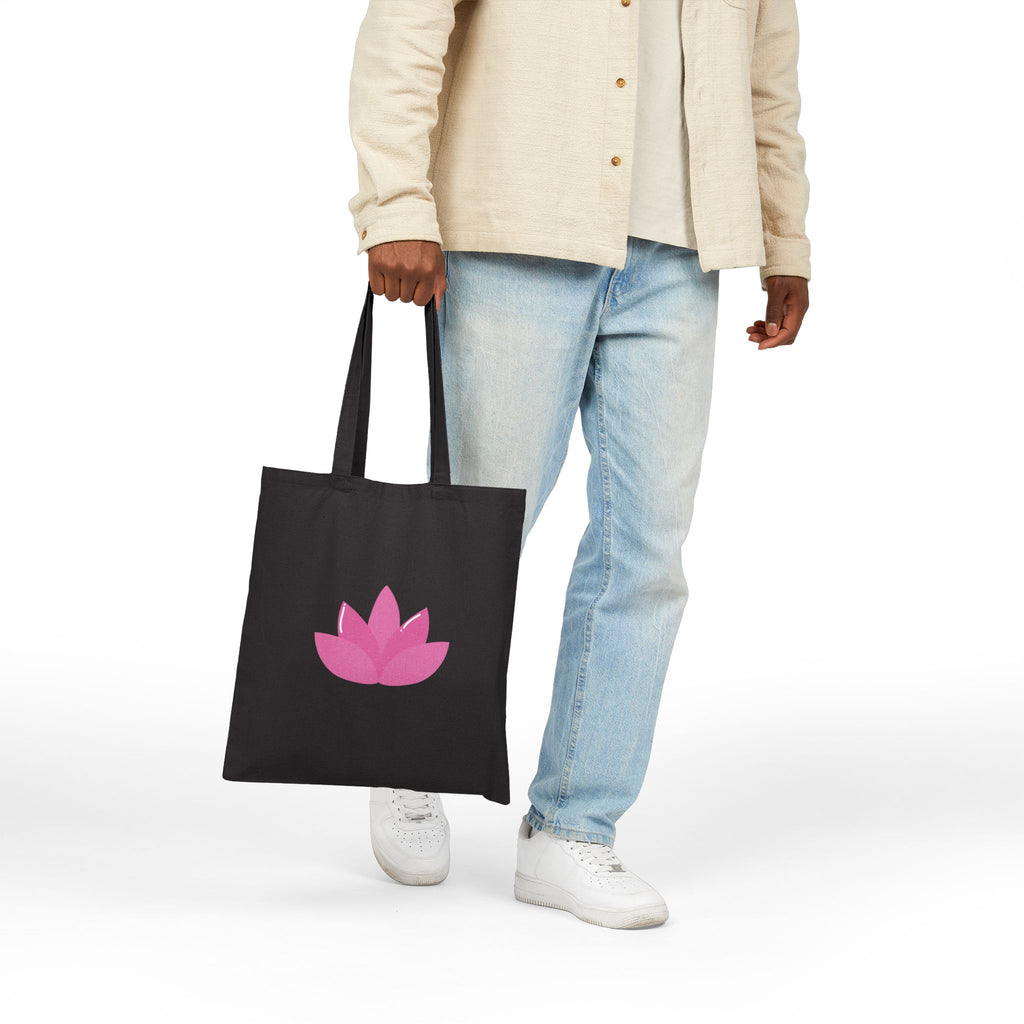 Yoga Lotus Tote Bag  Canvas Meditation Beach Grocery Tote