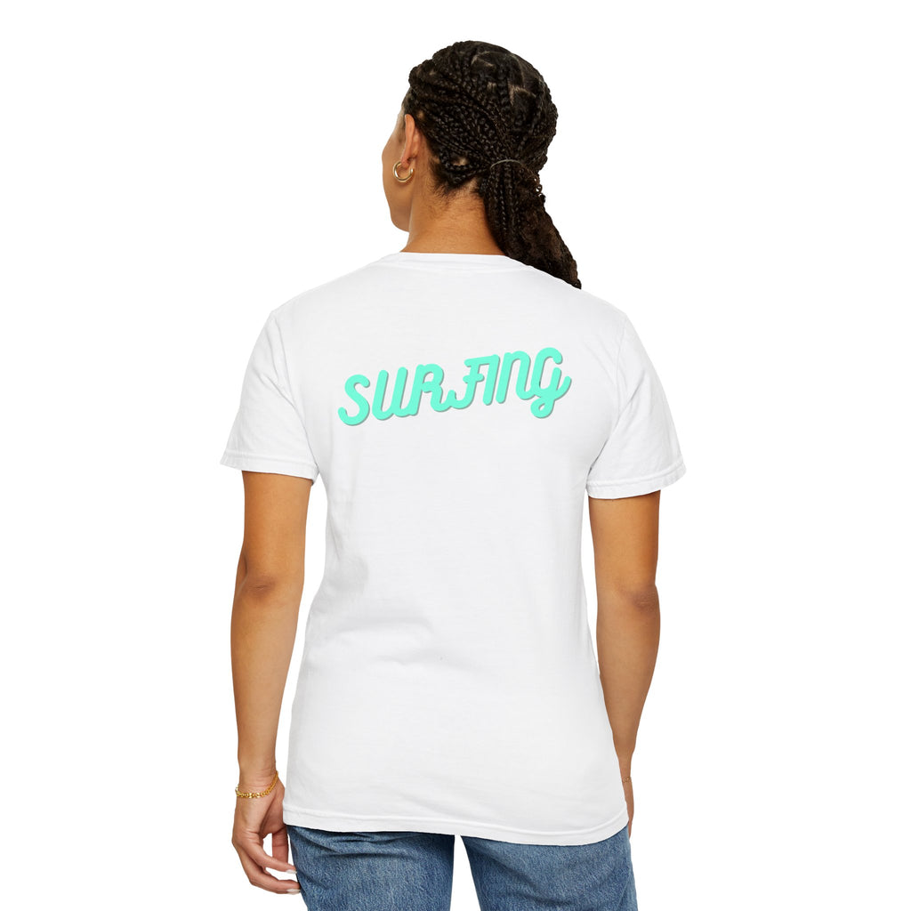 California Beach Surf T-Shirt  Retro Palm Trees & ‘SURFING’ Graphic