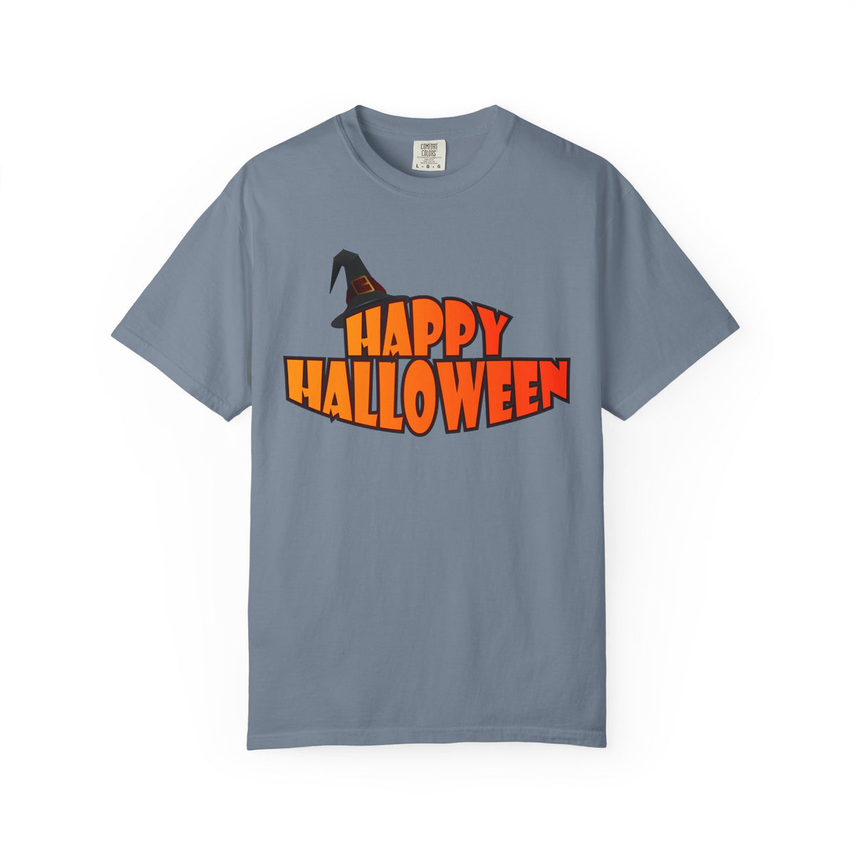 Halloween Icons T-Shirt — "Happy Halloween" Graphic Tee with Spooky Back Illustrations