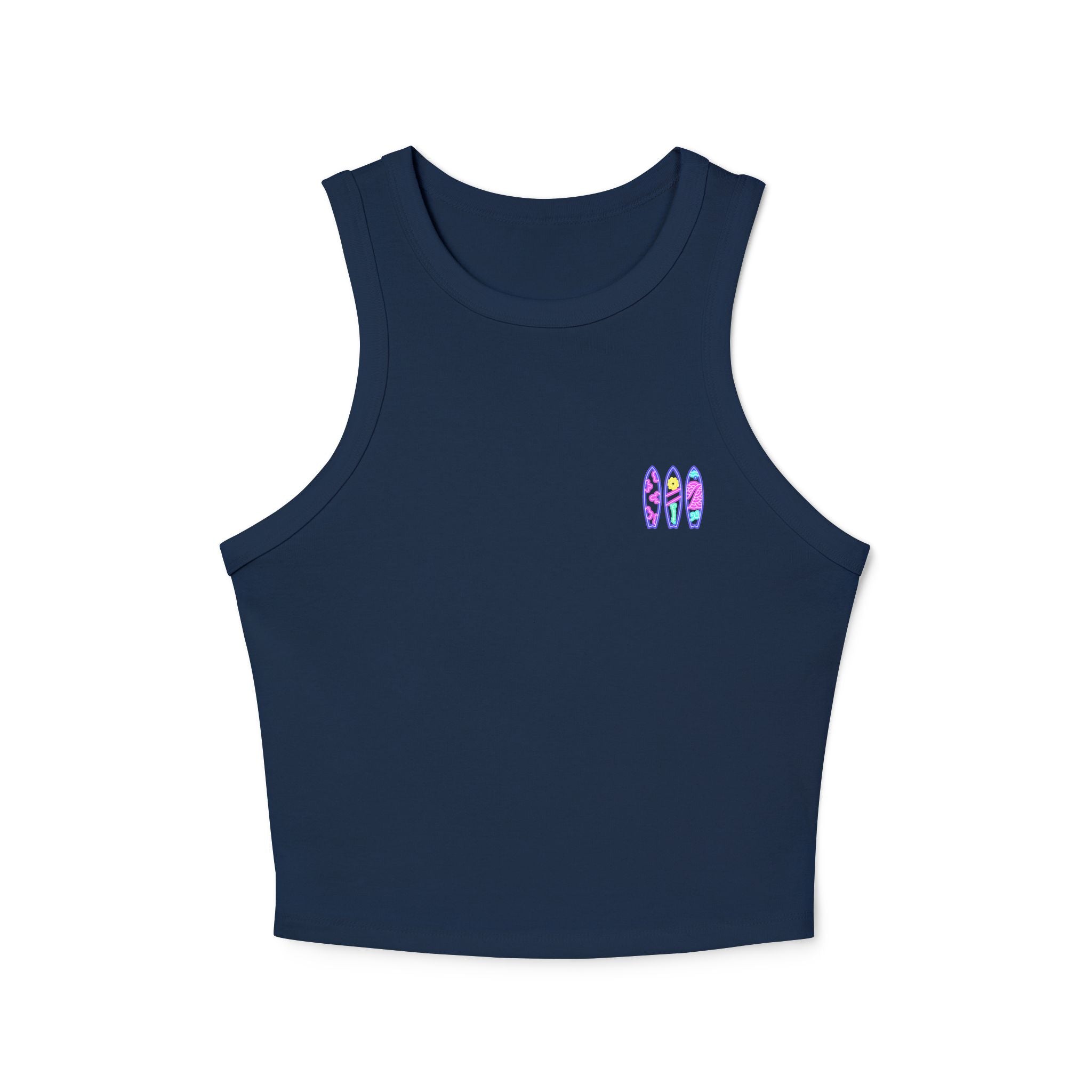 Surfboard Graphic Racer Tank Top — "Miami" Cute Beach Vibes