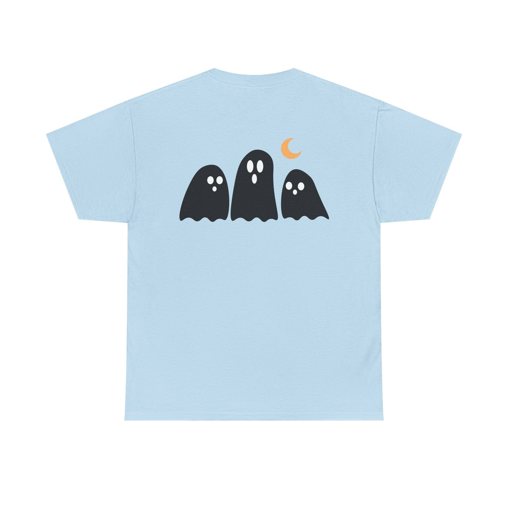 Spooky Ghost Halloween Cotton T-Shirt, Autumn Fashion Surprise for Women and Men, Unisex Tee, Scary Ghost Tee, Halloween Shirt, Fall Fashion