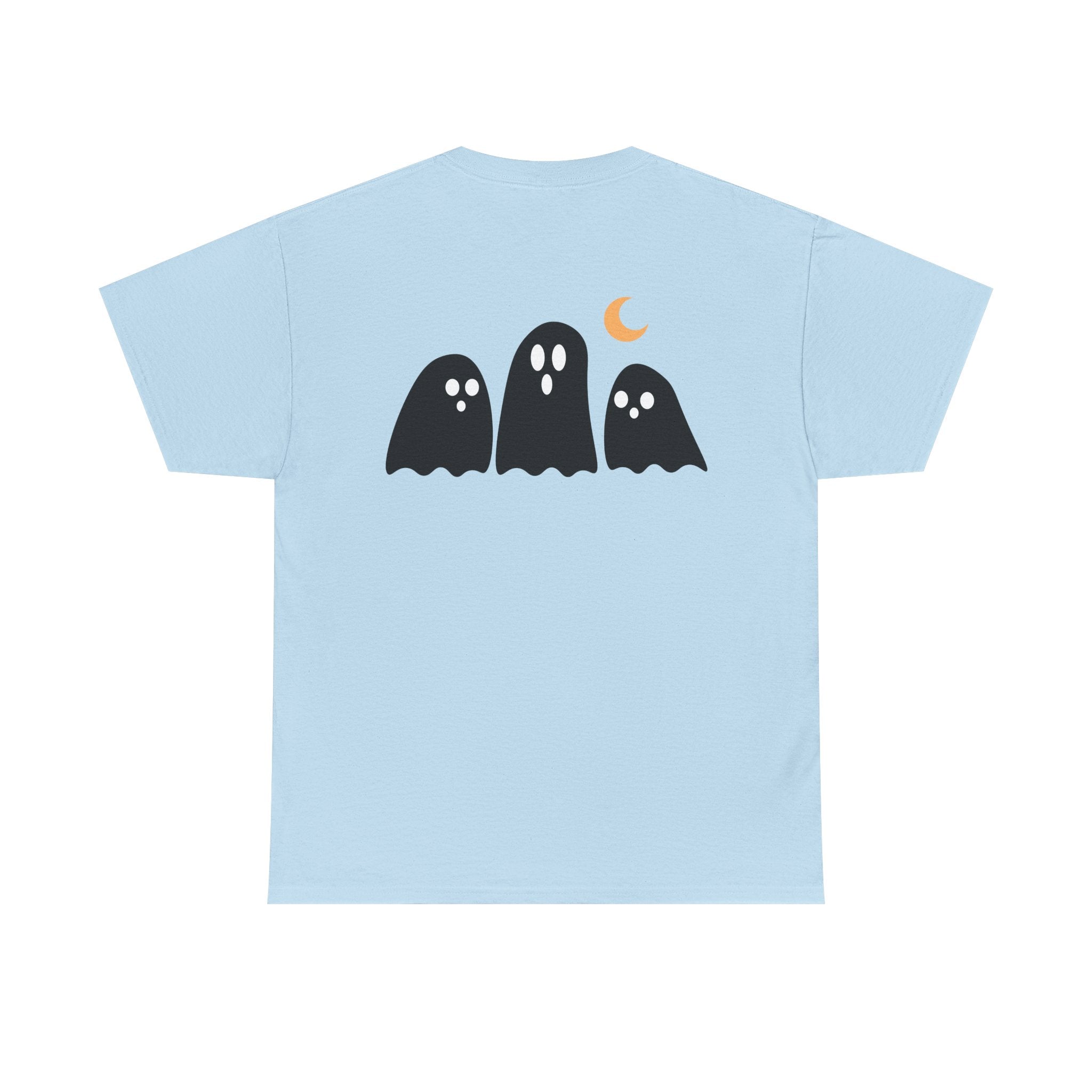 Spooky Ghost Halloween Cotton T-Shirt, Autumn Fashion Surprise for Women and Men, Unisex Tee, Scary Ghost Tee, Halloween Shirt, Fall Fashion