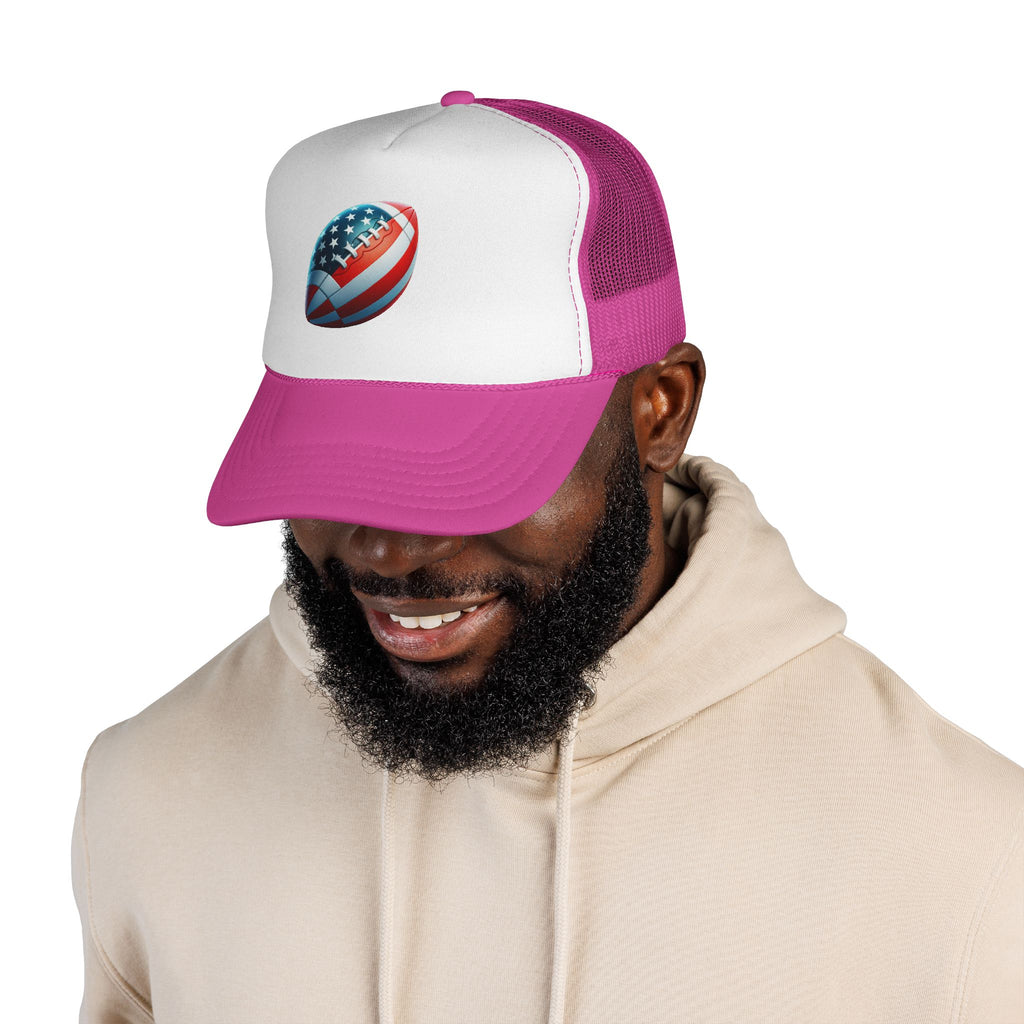 American Football Trucker Cap  Retro Gridiron Hat
